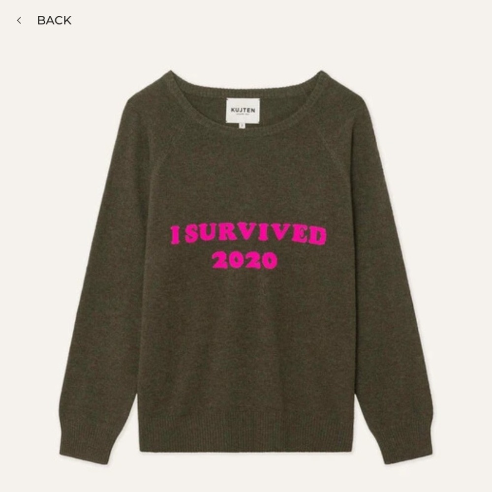 Kujten cashmere I survived 2020 sweater